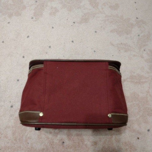 Elyseé vintage cosmetic bag, red wine color, like new