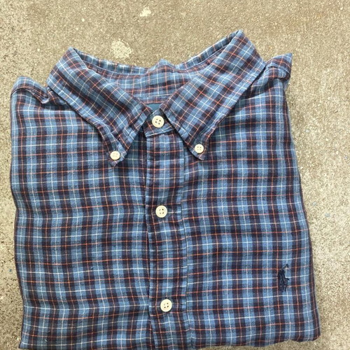 Ralph Lauren Oxford Classic Fit XXL Long Sleeve Shirt, blue red black