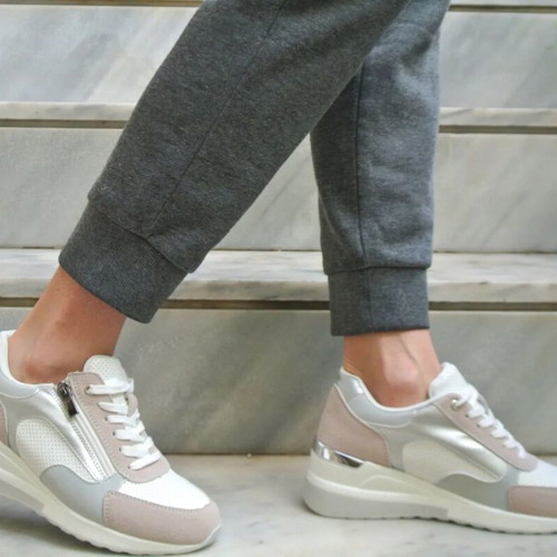 Aerostep Anatomical Sneakers White with Zipper New