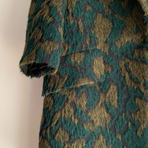 Vicolo Green Jacquard Longline Coat like new
