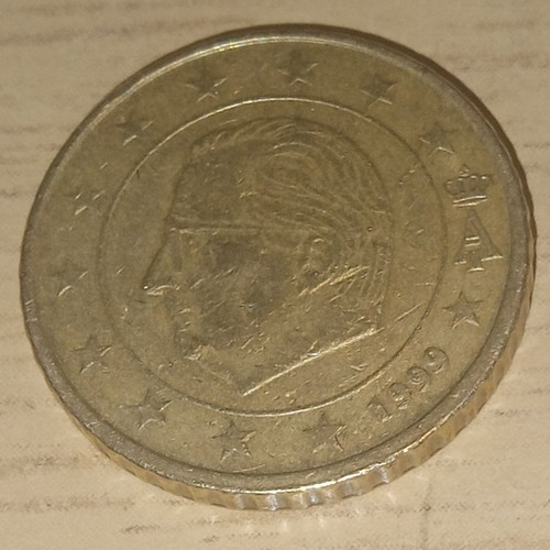 50 cents 1999 like new, minted in Belgium
