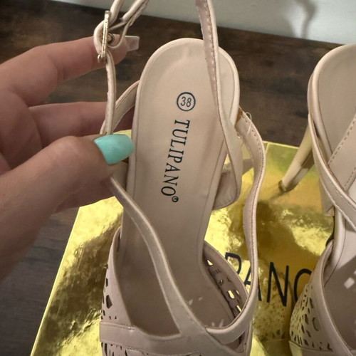 Tulipano beige platform sandals size 38 new