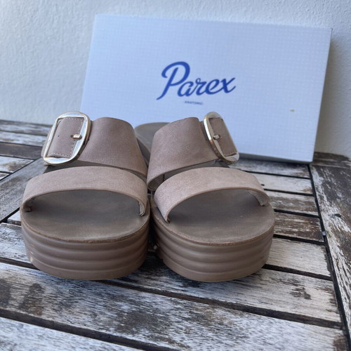 Parex platform sandals used, nude color, size 37