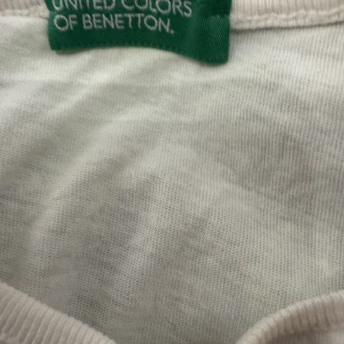 Benetton girls' t-shirt 130cm white like new for 3-4 years