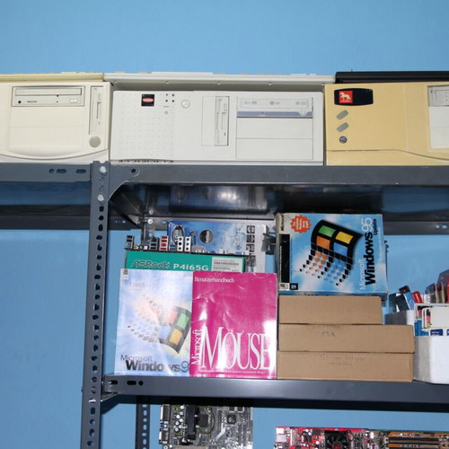 Retro PC used with peripherals and components