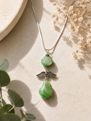 Green Wings handmade necklace