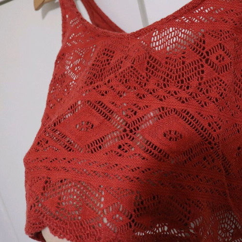 Ceramic Boho Geometric Top used Stradivarius