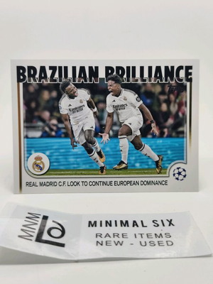 Brazilian Brilliance collectible card Real Madrid TOPPS Champions League 2025 like new
