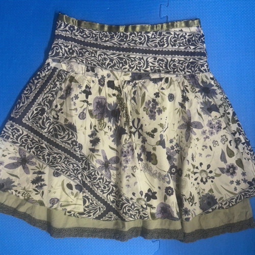 Extyn Italia Y2K Corset Paisley Boho Mini Skirt Size S like new