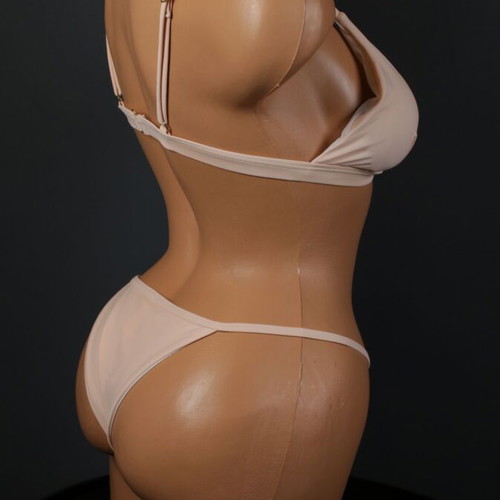 Two-piece bikini new, pink peach, size M