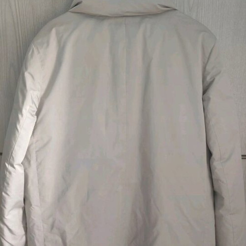 Women's long gray anthracite jacket with fur collar like new Zara