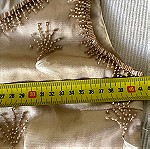  Silk & Soie Top embroidery. Haute Couture. Βιντάζ Επώνυμη Μπλούζα Νο S-M Κεντημένη από δυο πλευρές. 100% Μετάξι