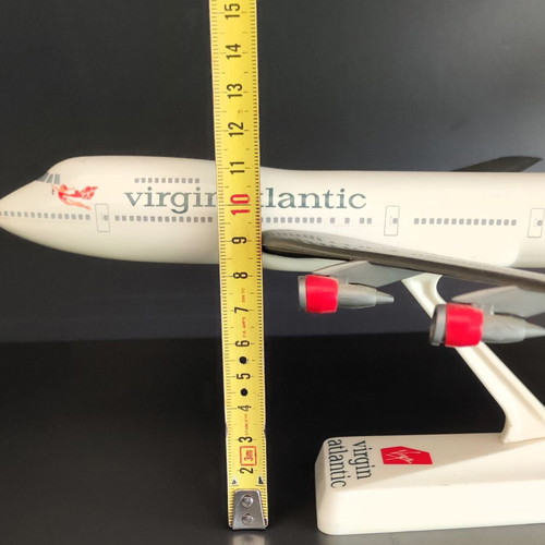 Virgin Atlantic Airplane Model with Stand 27cm like new