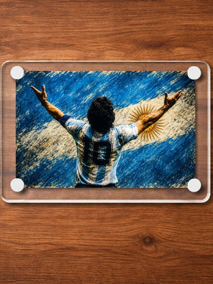 Diego Maradona Argentina World Cup Acrylic Magnet new