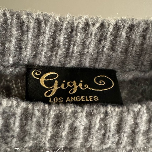 Gigi pullover used, gray with silver stripes, One Size