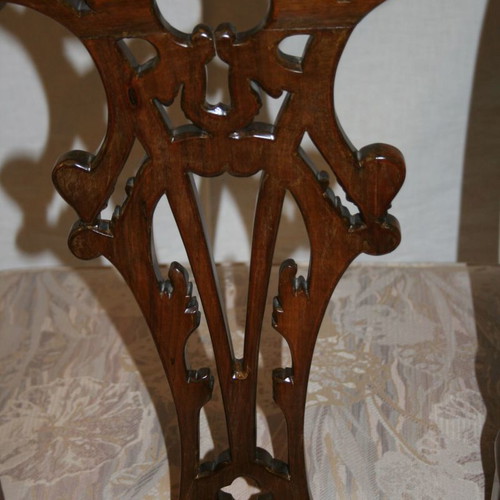 Chippendale dining set 19th century used, French walnut