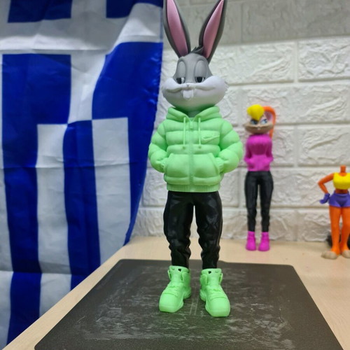 Bugs Bunny 3D figure with phosphorescent jacket new