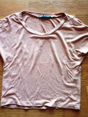 Zara crop top like new, size S, light brown