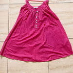 Fuchsia sleeveless blouse dress with pockets