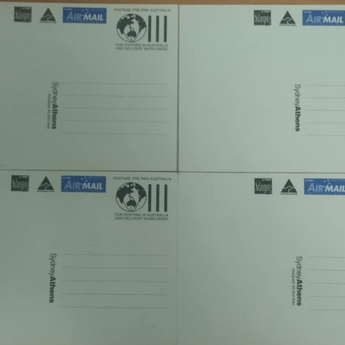 First day of issue card postal envelopes, new, set of 4