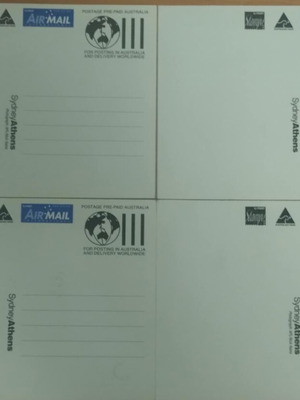 First day of issue card postal envelopes, new, set of 4