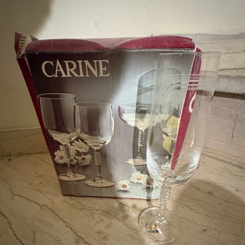 Crystal champagne glasses