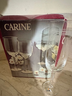 Crystal champagne glasses