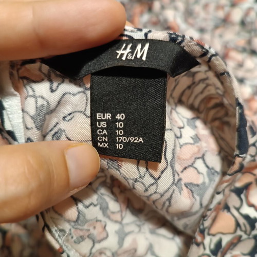Vintage pink floral midi dress H&M like new