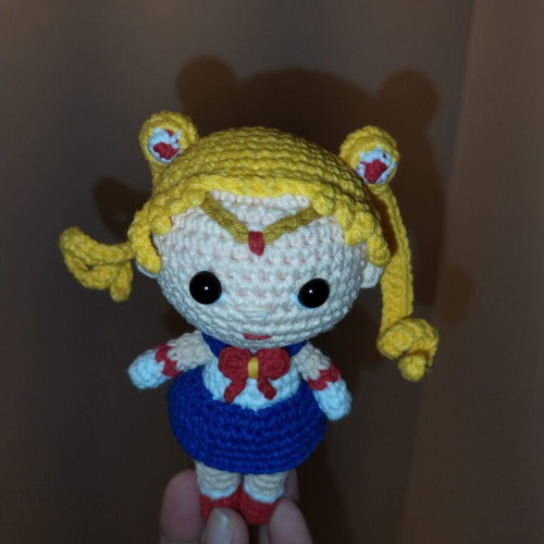 Sailor Moon Crochet Figure new, handmade with details