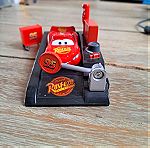  Αυτοκινητάκι και εκτοξευτήρας Disney Pixar Cars2 Pit Row Race-Off Lightning McQueen Launcher