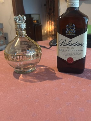 Ballantines bottle closed and Chambord empty bottle like new