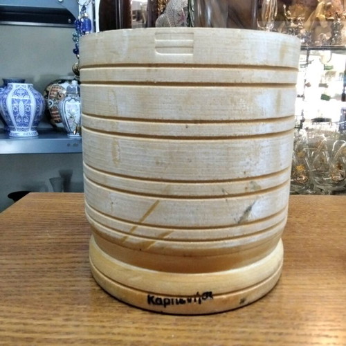Wooden mortar and pestle like new with Karpenisi inscription