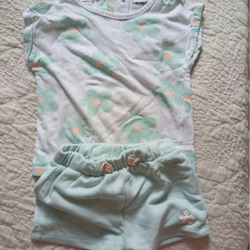 Girls set with t-shirt and shorts like new