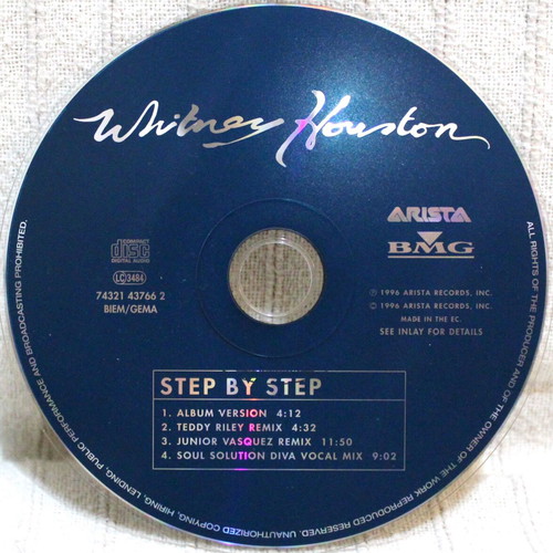 Whitney Houston Step By Step CD single new, pop
