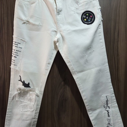 Zara Basic white denim pants like new, size S
