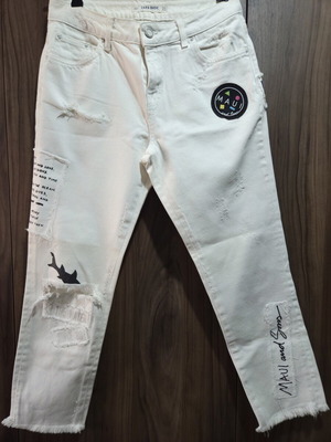 Zara Basic white denim pants like new, size S