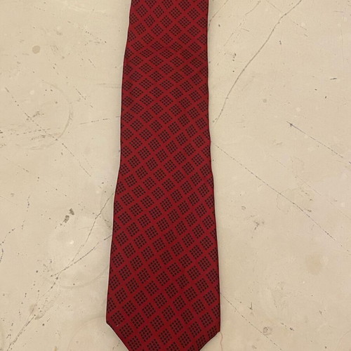 Dior Monsieur authentic vintage silk tie like new, red multicolor