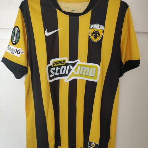AEK 2025-26 football jersey with PINEDA name, large, replica