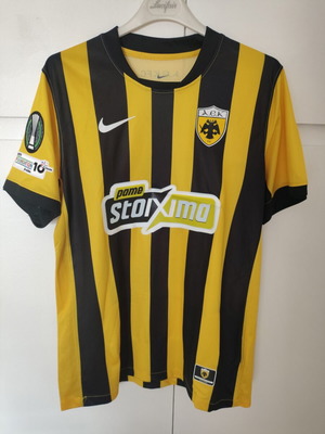 AEK 2025-26 football jersey with PINEDA name, large, replica