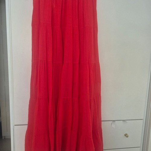 Gypsy skirt coral like new, one size cotton viscose