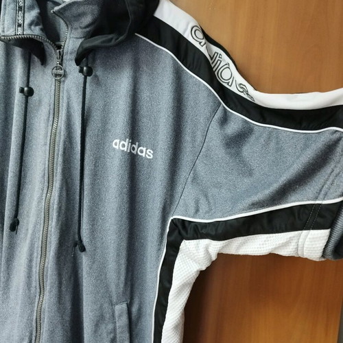 Vintage Adidas men's short sleeve tracktop from 1990, used, size XL