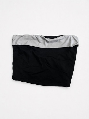Bershka Μαύρο Γυναικείο Strapless Bandeau Τοπ Μέγεθος M Μεταχειρισμένο