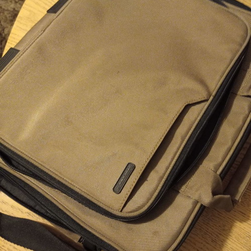 Tucano laptop bag used, beige and brown