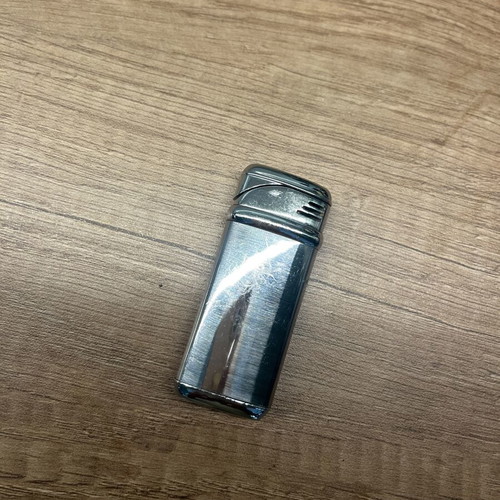 Vintage metal cigarette case set with lighter like new