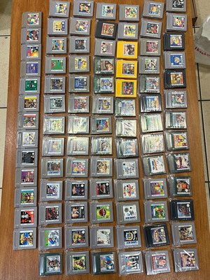 Nintendo Game Boy collection with 186 used cartridges