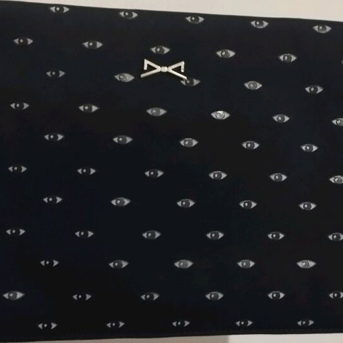 Achilleas Accessories clutch bag like new, dark blue with eye pattern