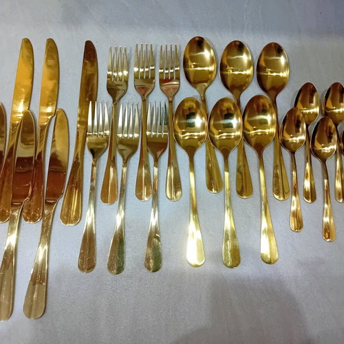 Gold Cutlery Set 24 Pieces New