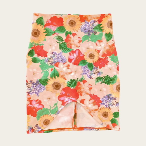 Pencil floral skirt (S)