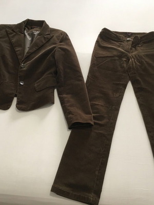 Julia Bergovich women's suit like new, dark green corduroy, size S and 34