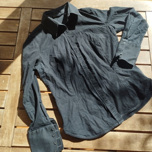 Zara Basic shirt like new, black and gray, classic fit, size L